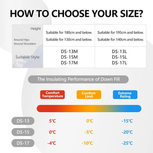 Sac de couchage ultralight en duvet de canard 800 FP & nylon imperméable RDS "Widesea - DS Series" - Planète Rando