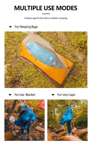 Sac de couchage ultralight en duvet de canard 800 FP & nylon imperméable RDS "Widesea - DS Series" - Planète Rando