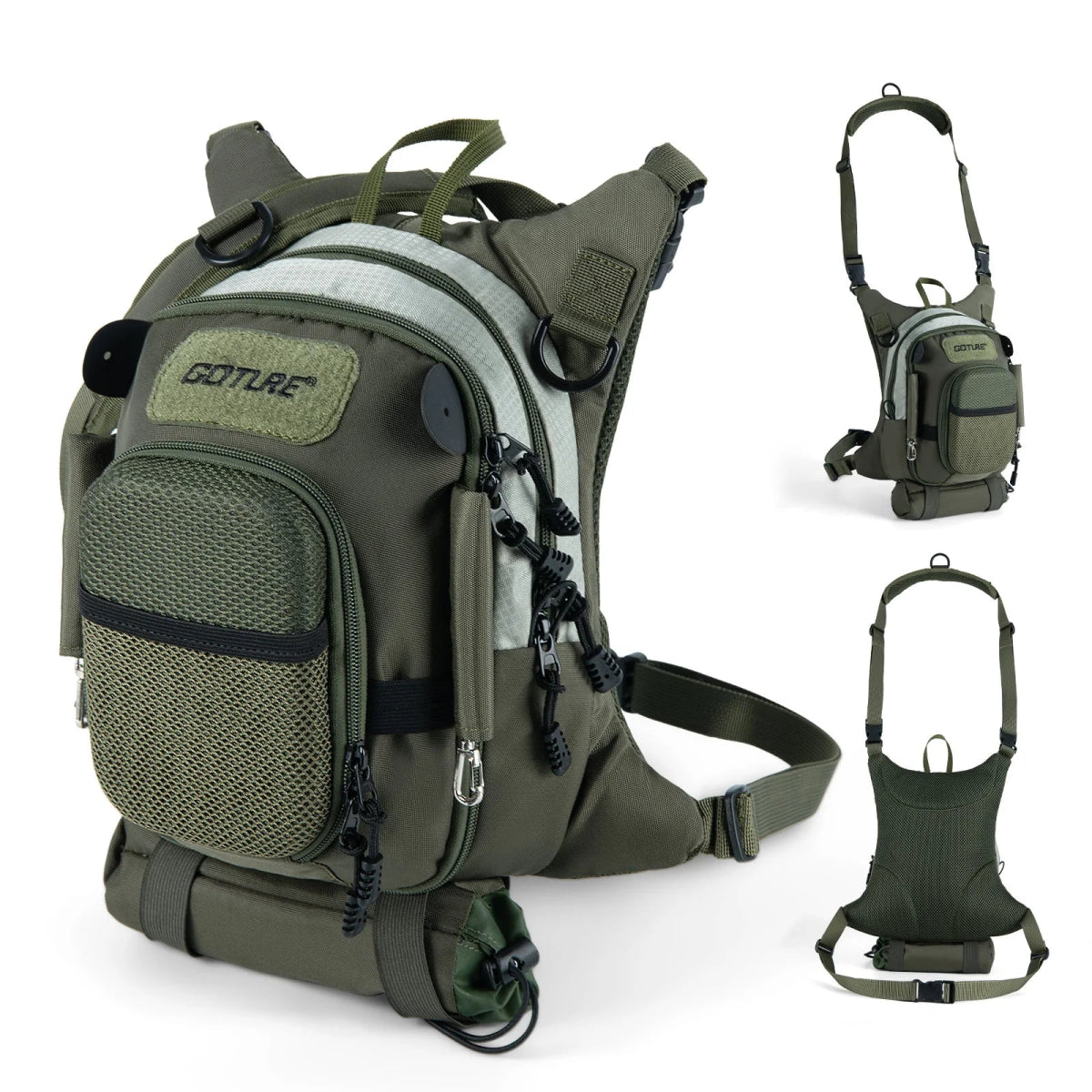 Sac de poitrine ultra - léger et imperméable multi - poches "Goture - E12064" - Planète Rando