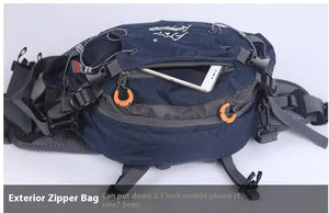 Le Kendome « Artic Mountain » est un sac banane unisexe bleu marine, imperméable et doté de bretelles réglables. Il est doté d'une poche extérieure zippée pour un smartphone de 5,7 pouces et de touches orange. Il offre un volume généreux de 10 L pour vos essentiels tout en les gardant au sec.