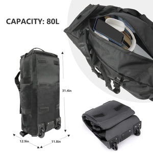 Sac de voyage à roulettes 80L pliable et résistant avec bandoulière pour le voyage "Snap Tactical - Duffle Bag" - Planète Rando