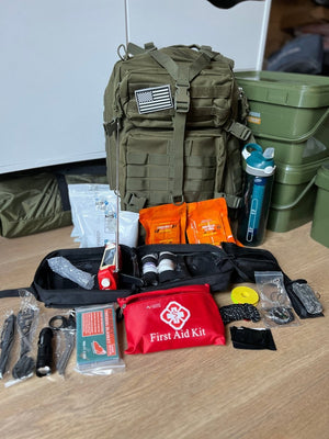 Sac d'évacuation / kit de secours 48H - 72H pour 1 personne "Planète - Rando - Survie First" - Planète Rando