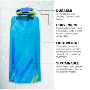 Sac d'hydratation pliable ultraléger 700ML "Tamsha Outdoor - Water bag" - Planète Rando