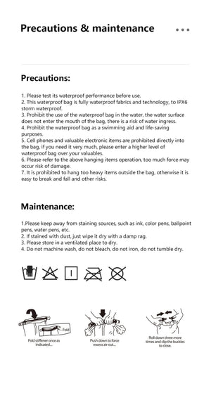 Sac étanche en TPU IPX6 avec séparation humide et sec pour la plongée, la natation, le rafting "Naturehike - TB03" - Planète Rando