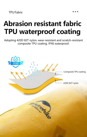 Sac étanche en TPU IPX6 avec séparation humide et sec pour la plongée, la natation, le rafting "Naturehike - TB03" - Planète Rando