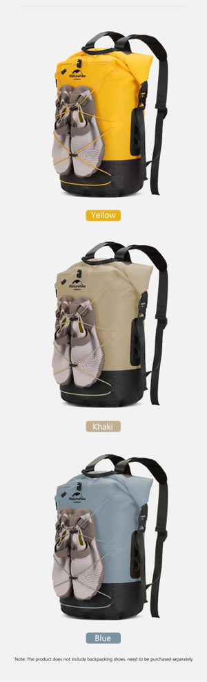 Sac étanche en TPU IPX6 avec séparation humide et sec pour la plongée, la natation, le rafting "Naturehike - TB03" - Planète Rando