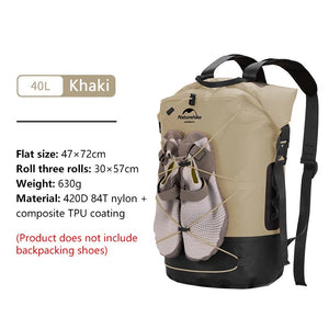 Sac étanche en TPU IPX6 avec séparation humide et sec pour la plongée, la natation, le rafting "Naturehike - TB03" - Planète Rando