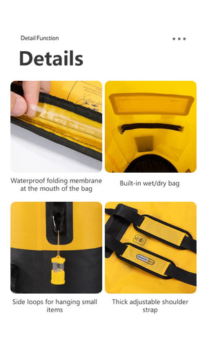 Sac étanche en TPU IPX6 avec séparation humide et sec pour la plongée, la natation, le rafting "Naturehike - TB03" - Planète Rando