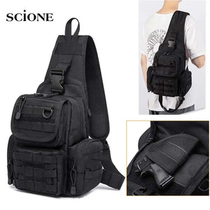 Sacoche bandoulière / poitrine tactique avec system Molle "Scione - XA291A" - Planète Rando
