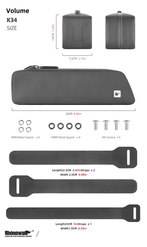 Sacoche de cadre pour cycle, gravel, vélo de route, VTT, VTC 150g "Rhinowalk - K34" - Planète Rando