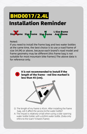 Sacoche de cadre triangulaire imperméable pour VTT et vélo de route, gravel "Rhinowalk - Wilderness BHD0017" - Planète Rando