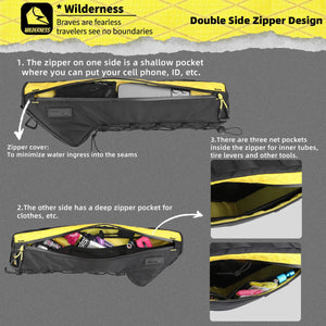 Sacoche de cadre triangulaire imperméable pour VTT et vélo de route, gravel "Rhinowalk - Wilderness BHD0017" - Planète Rando