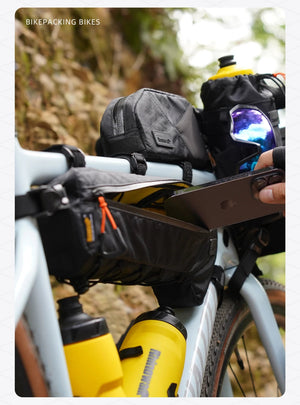 Sacoche de cadre triangulaire imperméable pour VTT et vélo de route, gravel "Rhinowalk - Wilderness BHD0017" - Planète Rando