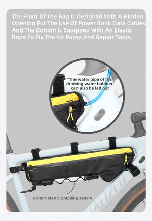 Sacoche de cadre triangulaire imperméable pour VTT et vélo de route, gravel "Rhinowalk - Wilderness BHD0017" - Planète Rando