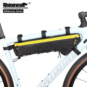Sacoche de cadre triangulaire imperméable pour VTT et vélo de route, gravel "Rhinowalk - Wilderness BHD0017" - Planète Rando