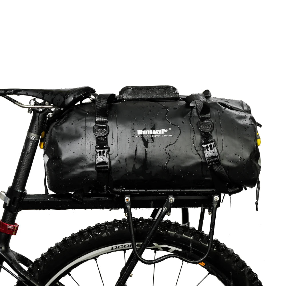 Sacoche de coffre de vélo étanche sur porte - bagages arrière 20L "Rhinowalk - RK19660" - Planète Rando