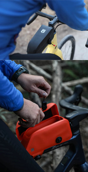 Sacoche de cyclisme étanche magnétique pour cadre avant de vélo, gravel, VTT, VTC, vélo de route "Rhinowalk - K33" - Planète Rando