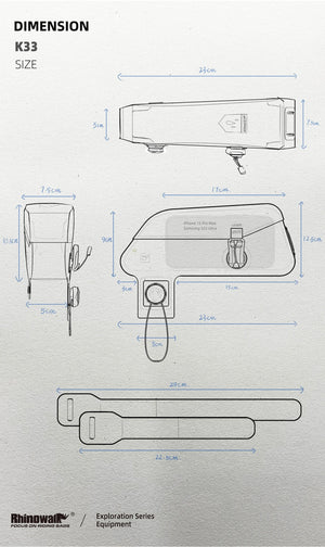 Sacoche de cyclisme étanche magnétique pour cadre avant de vélo, gravel, VTT, VTC, vélo de route "Rhinowalk - K33" - Planète Rando