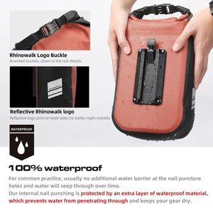Sacoche de fourche 100% imperméable à dégagement rapide Quick Release 4L / 6L "Rhinowalk - RK404/406" - Planète Rando