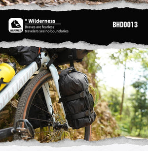 Sacoche de fourche avant de vélo à dégagement rapide, étanche pour vélo supporte jusqu'à 15 kg "Rhinowalk - Wilderness BHD0013" - Planète Rando