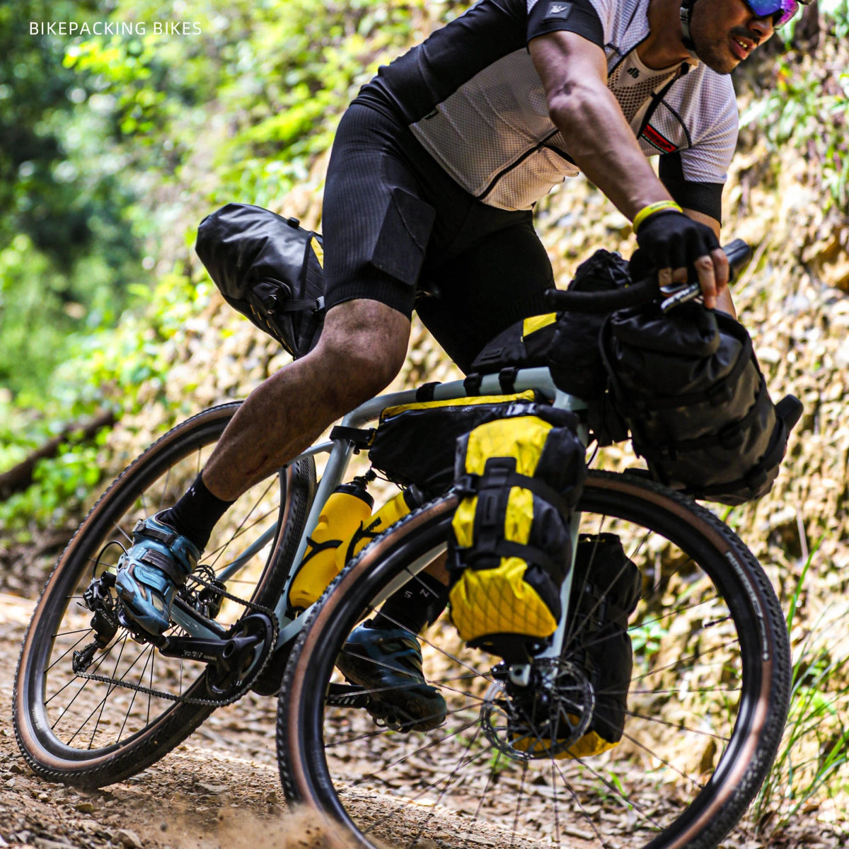 Sacoche de fourche avant de vélo à dégagement rapide, étanche pour vélo supporte jusqu'à 15 kg "Rhinowalk - Wilderness BHD0013" - Planète Rando