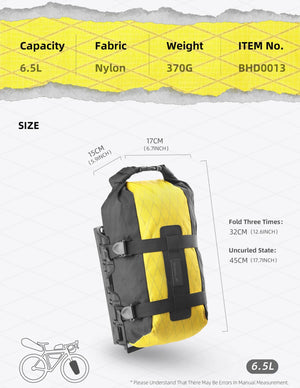 Sacoche de fourche avant de vélo à dégagement rapide, étanche pour vélo supporte jusqu'à 15 kg "Rhinowalk - Wilderness BHD0013" - Planète Rando