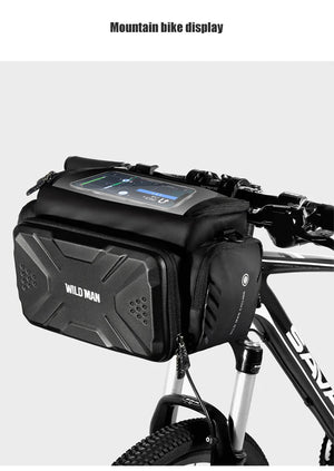 Sacoche de guidon avec pochette pour carte ou écran tactile "WILD MAN – GS6" - Planète Rando
