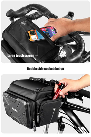 Sacoche de guidon avec pochette pour carte ou écran tactile "WILD MAN – GS6" - Planète Rando