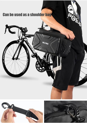 Sacoche de guidon avec pochette pour carte ou écran tactile "WILD MAN – GS6" - Planète Rando