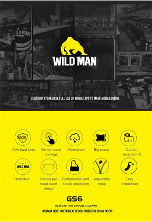 Sacoche de guidon avec pochette pour carte ou écran tactile "WILD MAN – GS6" - Planète Rando