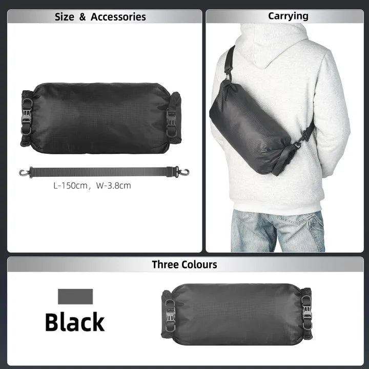 Sacoche de guidon de vélo 12L étanche avec supports de fixation pour vélo, gravel et VTT "Rhinowalk - RK9400" - Planète Rando