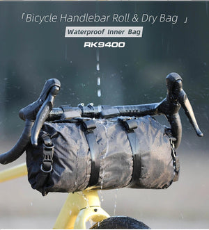 Sacoche de guidon de vélo 12L étanche avec supports de fixation pour vélo, gravel et VTT "Rhinowalk - RK9400" - Planète Rando