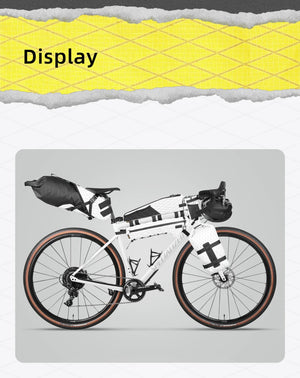 Sacoche de guidon de vélo étanche 8 - 13 L pour VTT, route, gravel, bikepacking "Rhinowalk - Wilderness BHD0011" - Planète Rando