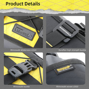 Sacoche de guidon de vélo étanche 8 - 13 L pour VTT, route, gravel, bikepacking "Rhinowalk - Wilderness BHD0011" - Planète Rando