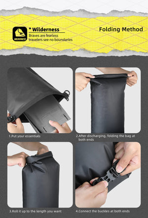 Sacoche de guidon de vélo étanche 8 - 13 L pour VTT, route, gravel, bikepacking "Rhinowalk - Wilderness BHD0011" - Planète Rando