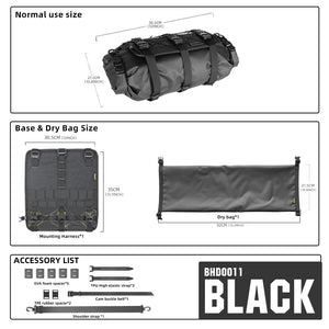 Sacoche de guidon de vélo étanche 8 - 13 L pour VTT, route, gravel, bikepacking "Rhinowalk - Wilderness BHD0011" - Planète Rando