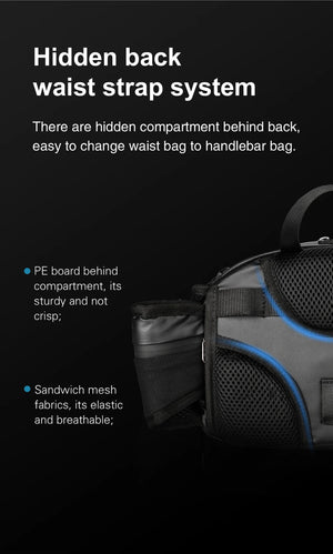 Sacoche de guidon multifonction étanche pour gravel, vélo, VTT "Rhinowalk - X21922" - Planète Rando