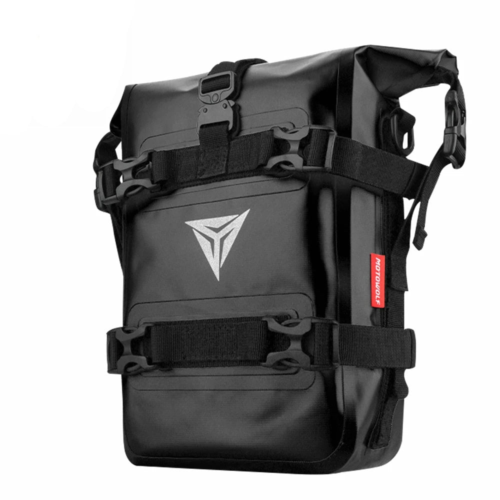 Sacoche de rangement pour cadre de moto ou porte - bagage arrière de vélo 5 - 8L "MotoWolf - Y - MC0057" - Planète Rando
