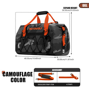 Sacoche de selle arrière de moto / vélo de 40L à 90L "MotoWolf - MTW Series" - Planète Rando