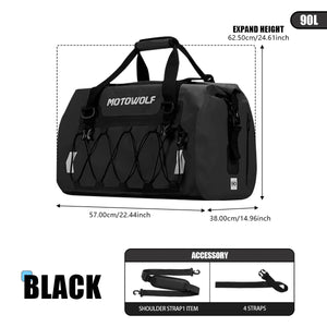 Sacoche de selle arrière de moto / vélo de 40L à 90L "MotoWolf - MTW Series" - Planète Rando