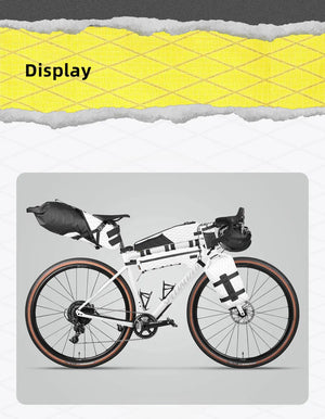 Sacoche de selle de vélo stable et résistante aux secousses pour cyclotourisme et bikepacking 14L "Rhinowalk - Wilderness" - Planète Rando