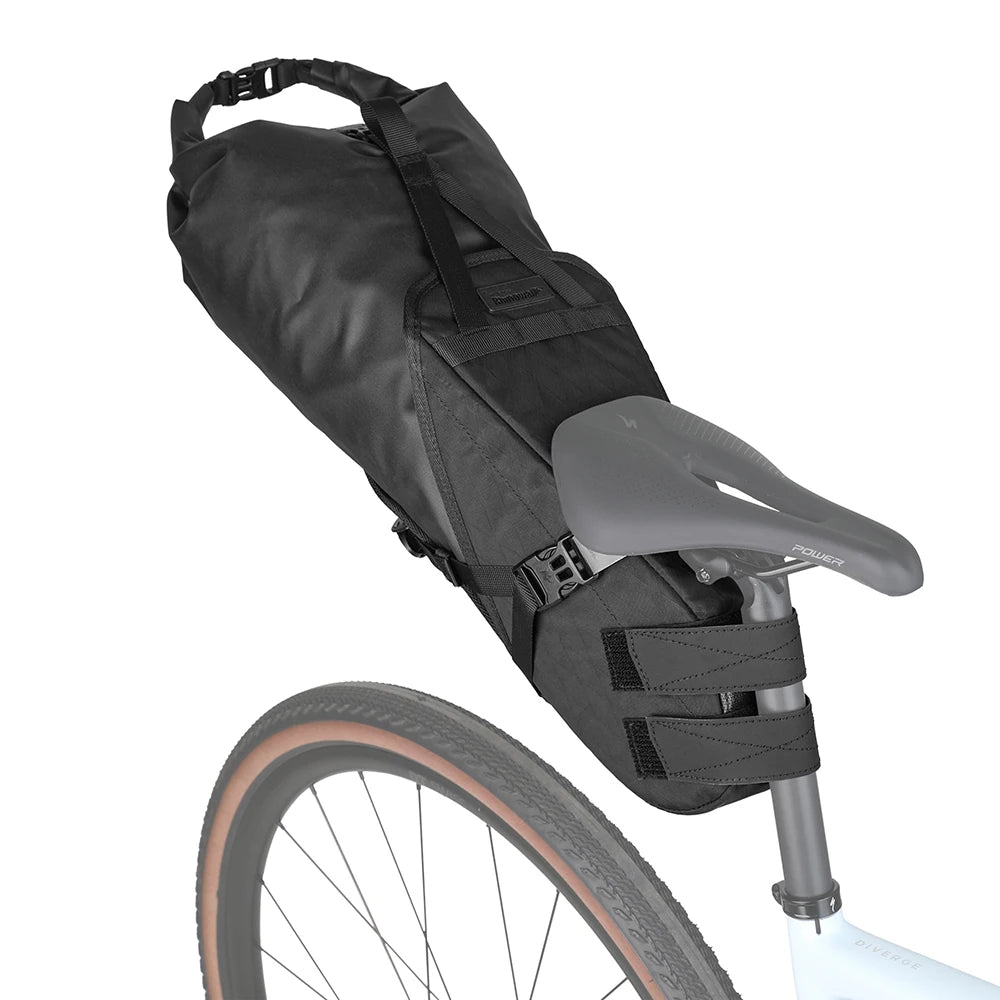 Sacoche de selle de vélo stable et résistante aux secousses pour cyclotourisme et bikepacking 14L "Rhinowalk - Wilderness" - Planète Rando