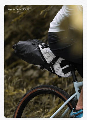 Sacoche de selle de vélo stable et résistante aux secousses pour cyclotourisme et bikepacking 14L "Rhinowalk - Wilderness" - Planète Rando