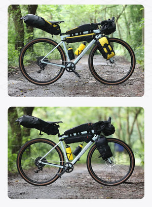 Sacoche de selle de vélo stable et résistante aux secousses pour cyclotourisme et bikepacking 14L "Rhinowalk - Wilderness" - Planète Rando