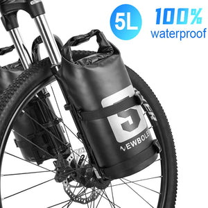 Sacoche de vélo 100% imperméable sur fourche de vélo 5L "NEWBOLER - BAG204" - Planète Rando