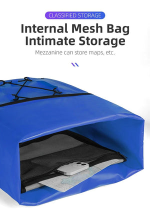 Sacoche de vélo 100% imperméable sur porte - bagages arrière avec poche filet 25L/35L "Rockbros - AS002 - 2" - Planète Rando