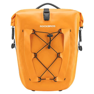 Sacoche de vélo 100% imperméable sur porte - bagages arrière avec poche filet 25L/35L "Rockbros - AS002 - 2" - Planète Rando