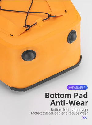 Sacoche de vélo 100% imperméable sur porte - bagages arrière avec poche filet 25L/35L "Rockbros - AS002 - 2" - Planète Rando