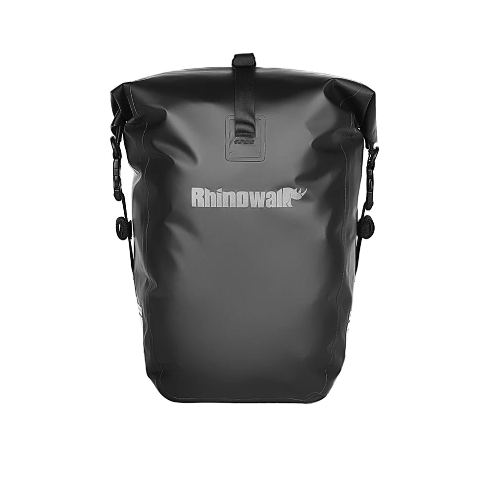 Sacoche de vélo 25L pour porte - bagages arrière de vélo 100% imperméable "Rhinowalk - BPB0904" - Planète Rando