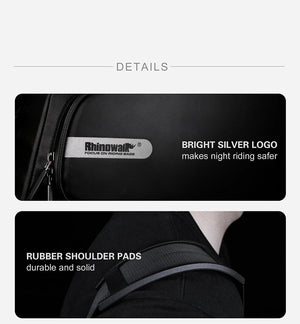 Sacoche de vélo 3 en 1 100% imperméable sur porte - bagage arrière de vélo extensible 11 - 30 L "Rhinowalk - RK6100" - Planète Rando